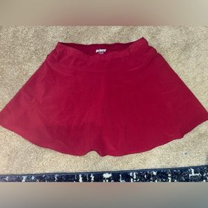 Prince red tennis skirt